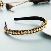 Baroque Oval Diamond Fashion Simple Temperament Retro Hairpin Headband sku image 3