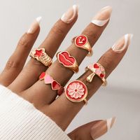 Retro Simple Circle Resin Fashion Popular Color Lady Joint Ring main image 6