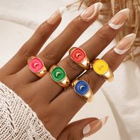 Retro Simple Circle Resin Fashion Popular Color Lady Joint Ring main image 10