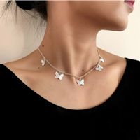Europe And America Cross Border Ornament Trendy Versatile Personality Tassel Geometric Clavicle Chain Female Butterfly Simple Temperament Single Layer Necklace main image 3