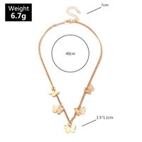 Europe And America Cross Border Ornament Trendy Versatile Personality Tassel Geometric Clavicle Chain Female Butterfly Simple Temperament Single Layer Necklace main image 6