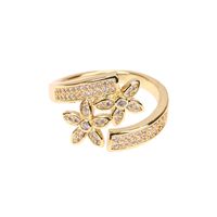 Daisy Open Fashion Inlaid Micro Zircon Index Finger Ring Design Simple Flower Jewelry main image 6