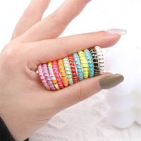 Color Dripping Twist Ring Creative Copper Plated Open Index Finger Ring main image 3