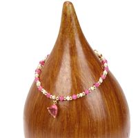 Bracelet Coeur En Perles De Cuivre À Facettes En Pierre Semi-précieuse Personnalité main image 4
