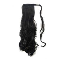 Long Curly Chemical Fiber Big Wave Hair Extension Piece Velcro Ponytail Wig Piece sku image 4