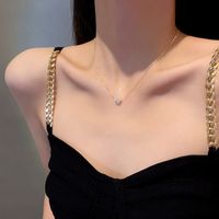 Collar Geométrico De Moda Coreana Collar De Cobre Colgante De Nicho Simple Al Por Mayor main image 5