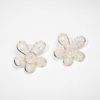 Fashion Flower Alloy Earrings Wholesale Jewelry main image 3