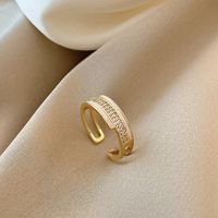 Simple Micro-inlaid Zircon Copper Ring Wholesale main image 4