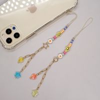 Ethnic Soft Ceramic Acrylic Heart Smiley Face Mobile Phone Chain main image 4