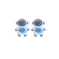 New Flocking Super Cute Robot Astronaut Earrings main image 6