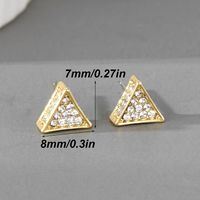 European And American Small Triangle Rhinestone Earrings main image 4
