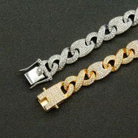 Bracelet À Boucle De Nez De Cochon Avec Boucle De 8 Mots Et Couture Créative En Diamant Complet main image 5
