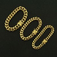 Men's Glossy Stainless Steel Cuban Bracelet Wholesale Jewelry main image 3