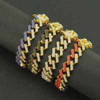 European And American Hip-hop Cuban Chain Full Diamond Bracelet main image 6