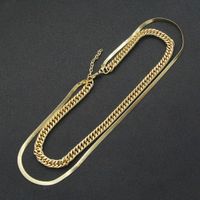 Fashion Double-layer Cuban Chain Necklace Accessories Pendant main image 3