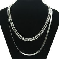 Fashion Double-layer Cuban Chain Necklace Accessories Pendant main image 5