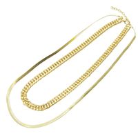 Fashion Double-layer Cuban Chain Necklace Accessories Pendant main image 6