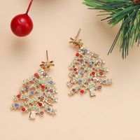 European And American Christmas Tree Earrings Wholesale main image 4