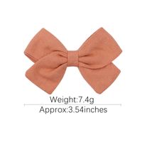 Fashion New Children's Bow Hairpin Baby Hairpin Personality Cotton Solid Color Hairpin main image 3