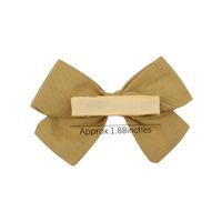 Fashion New Children's Bow Hairpin Baby Hairpin Personality Cotton Solid Color Hairpin main image 5