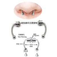 New Stainless Steel Magnetic False Nose Ring Wholesale main image 3