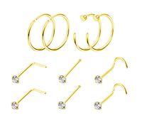 Wholesale Stainless Steel Jewelry Earrings Nose Nails Eyebrow Nails Ten Set main image 4