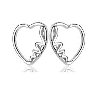 Stainless Steel Hot Sale Love Zircon Nose Ring Multi-function Earrings Ear Bone Nail Piercing main image 6