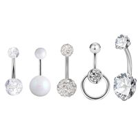 New Belly Button Nail Zircon Fashionable Piercing Jewelry Set main image 3