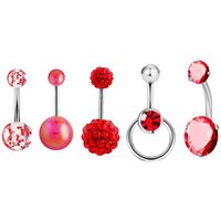 New Belly Button Nail Zircon Fashionable Piercing Jewelry Set main image 4
