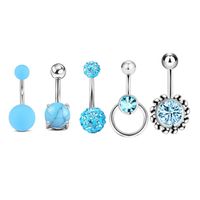 New Belly Button Nail Zircon Fashionable Piercing Jewelry Set main image 6