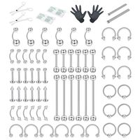 Fashion 60 Pieces Of Accessories Combination Perforation Tool Set Piercing Jewelry Set main image 1