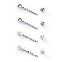 Diamond Perforated Tongue Nail Stainless Steel Barbell Tongue Ring main image 4