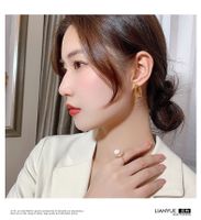 Boucle D&#39;oreille Coréenne Femme Automne Et Hiver 2022 Nouvelles Boucles D&#39;oreilles Dorées main image 8