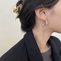 French Ear Buckle 925 Silver Needle Earrings  New Glossy Earrings Women main image 1