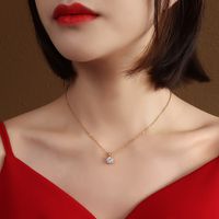 Collar De Acero De Titanio Y Circonita Con Diamantes De Moda main image 1