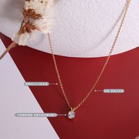 Collar De Acero De Titanio Y Circonita Con Diamantes De Moda main image 3