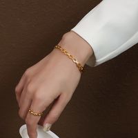 Korean Style Simple Fashion Lucky Number 8 Zircon Bracelet Hand Ornaments Titanium Steel main image 4