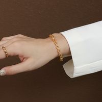 Style Coréen Mode Simple Numéro Chanceux 8 Bracelet En Zircon Ornements À La Main En Acier Au Titane main image 5