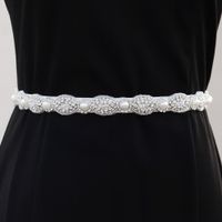 Vestido De Novia De Moda Cinturón De Perlas Para Mujer Moda Europea Y Americana Faja De Novia De Diamantes De Imitación main image 1