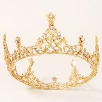 Baroque Creative Full-round Crown Alloy Flower Bridal Crown main image 1