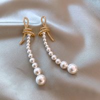 Korea Pearl Tassel 2021 New Trendy Niche Temperament Earrings main image 4