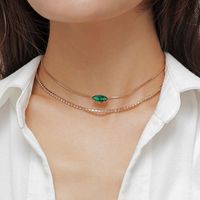 Fashion Jewelry Double Rhinestone Chain Necklace Set main image 1