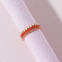 European And American Fashion Jewelry Rhinestone Chain Ring Set main image 3