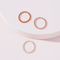 European And American Fashion Jewelry Rhinestone Chain Ring Set main image 4