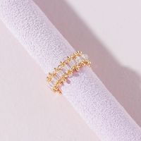 European And American Fashion Jewelry Crystal Chain Ring main image 3