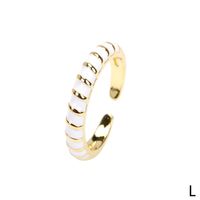 Color Dripping Twist Ring Creative Copper Plated Open Index Finger Ring sku image 12