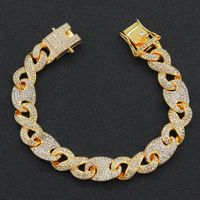 Bracelet À Boucle De Nez De Cochon Avec Boucle De 8 Mots Et Couture Créative En Diamant Complet sku image 1