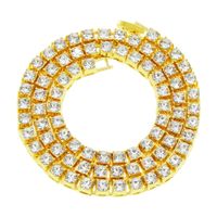 Single-row Diamonds One-row Diamond Necklace Full Of Diamonds Tennis Chain sku image 1