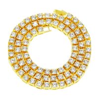 Collier De Diamants À Une Rangée De Diamants À Une Rangée Plein De Chaîne De Tennis De Diamants sku image 11