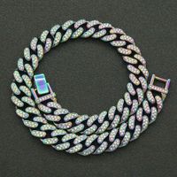 European And American Hip-hop Full Diamond Cuban Chain Bracelet Wholesale sku image 3